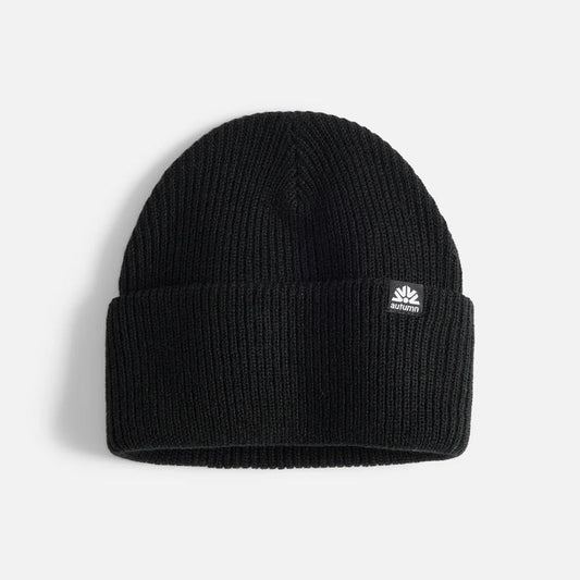 AUTUMN SIMPLE SOLID BLACK BEANIE