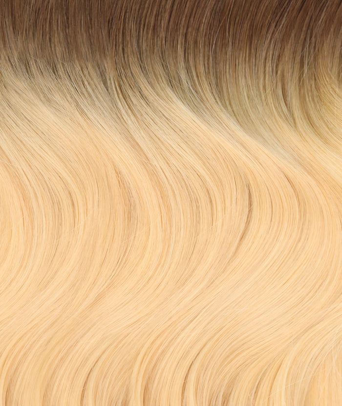 #Beach Blonde Ombre Ultra Seamless Tape In Hair Extensions