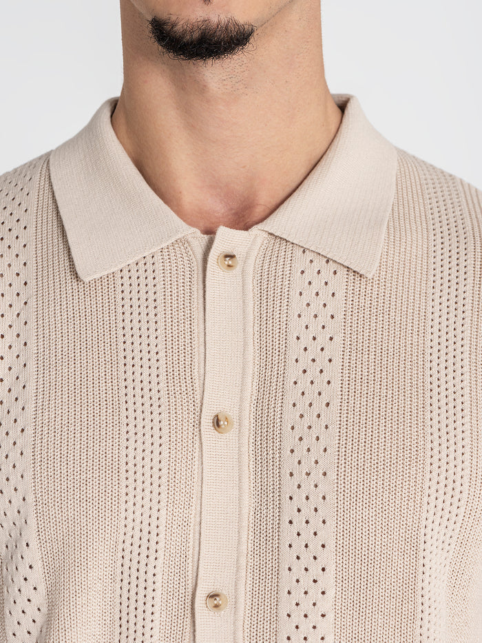shirts / Beige Breathe Knit Shirt