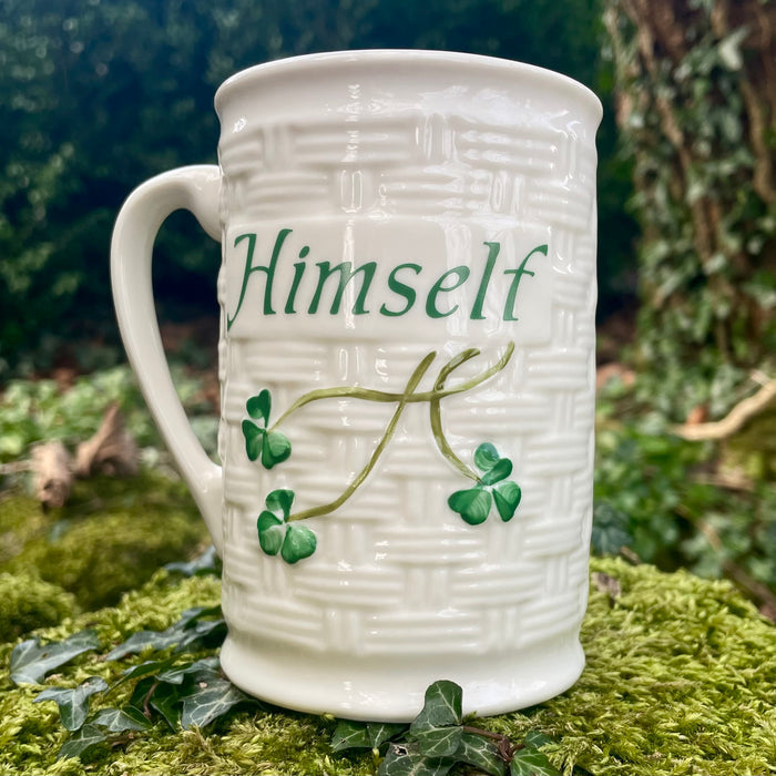 Belleek Himself Irish Mug