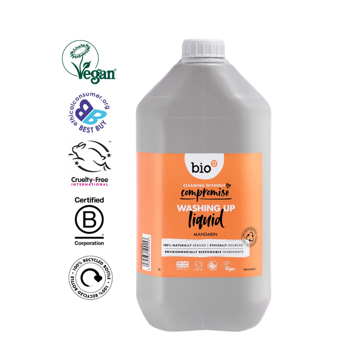 Bio-D Mandarin Washing Up Liquid Refill 5L