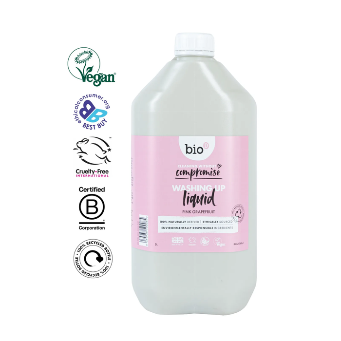 Bio-D Pink Grapefruit Washing Up Liquid 5L