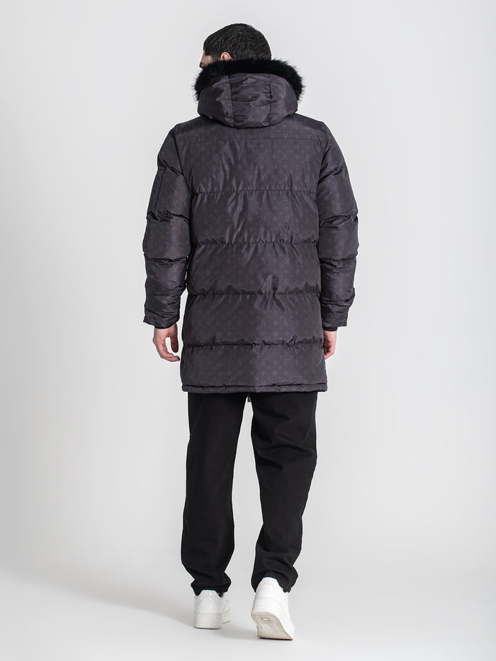 overcoats / Black Logomania Coat