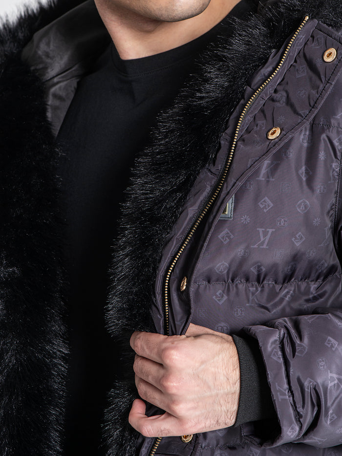 overcoats / Black Logomania Coat