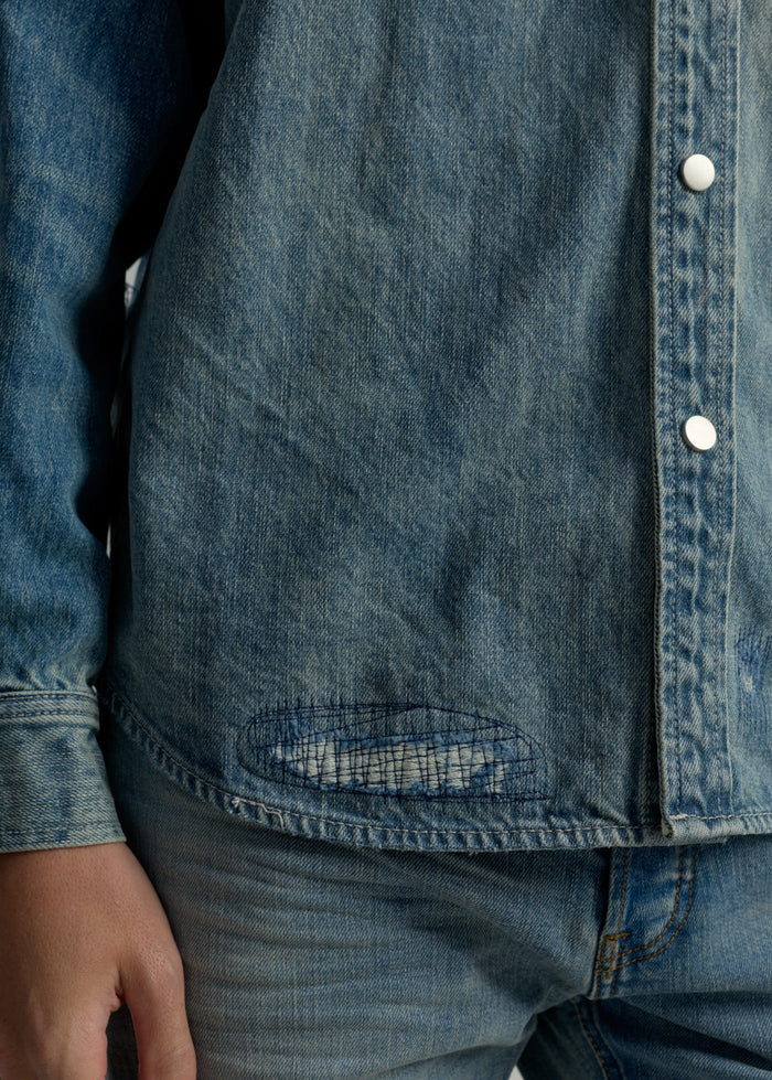 BLUE WASHED DENIM SHIRT