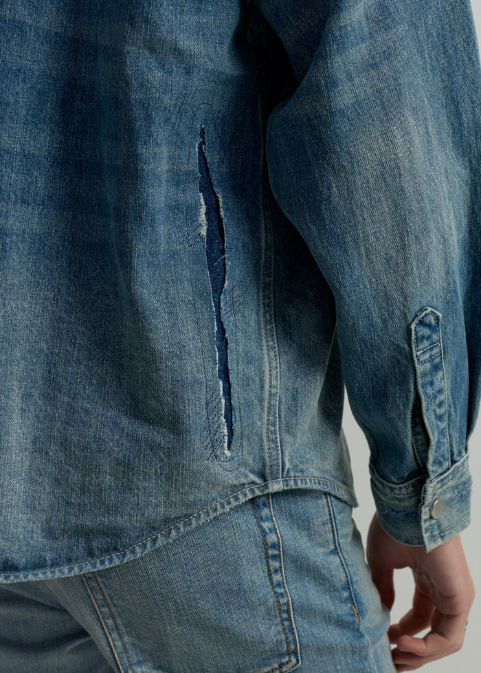 BLUE WASHED DENIM SHIRT