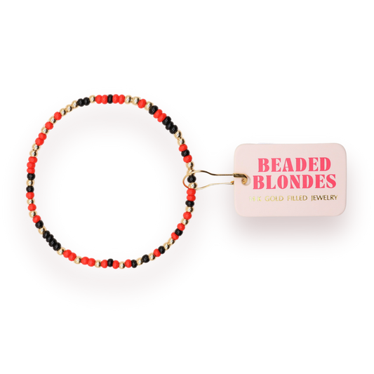 Bracelet Game Day Sprinkle Red & Black