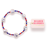Bracelet Sadie Bright Red & Cobalt Blue