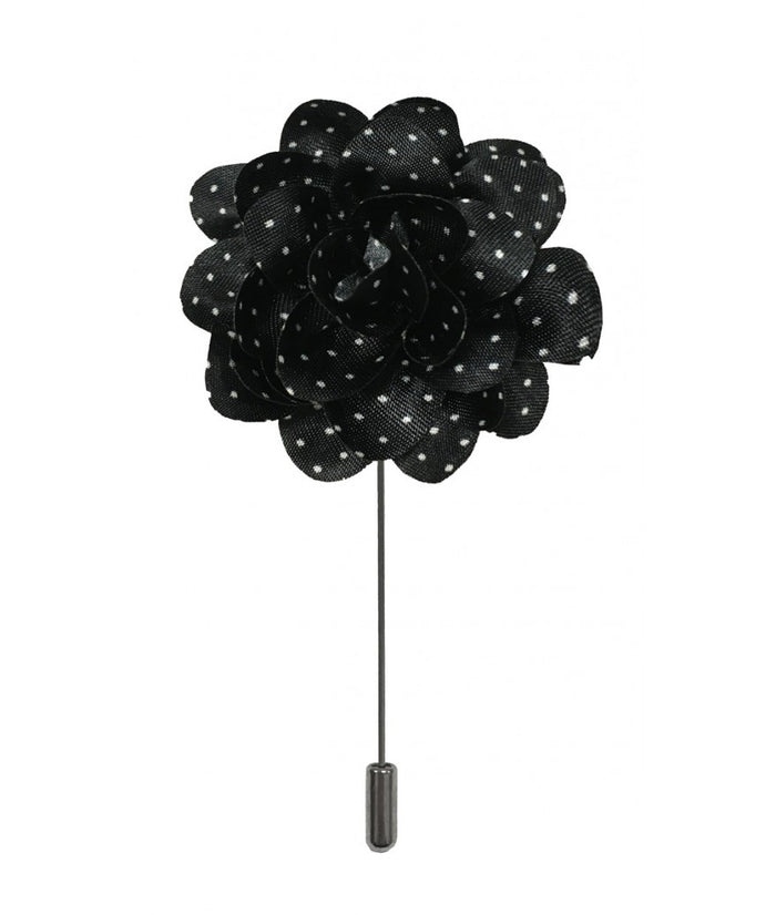 Brand Q Polka Dots Flower Boutonniere PL140 - The Suit Depot