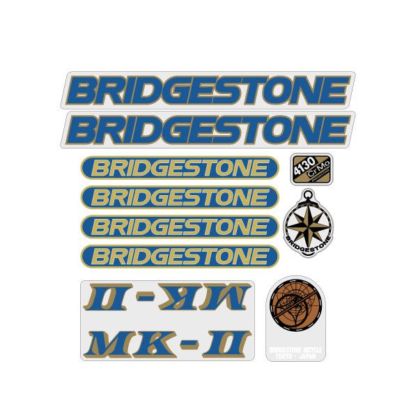 Bridgestone - MKII BLUE decal set