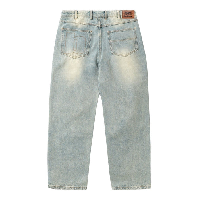 Butter Goods Ace Denim Jeans Distressed Light Blue