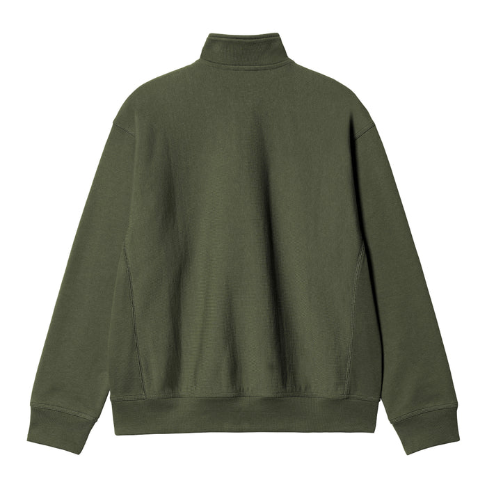 Carhartt  WIP American Script Half Zip Crewneck Tarragon