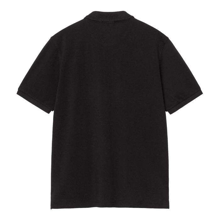 Carhartt WIP American Script Polo T-Shirt Black/White