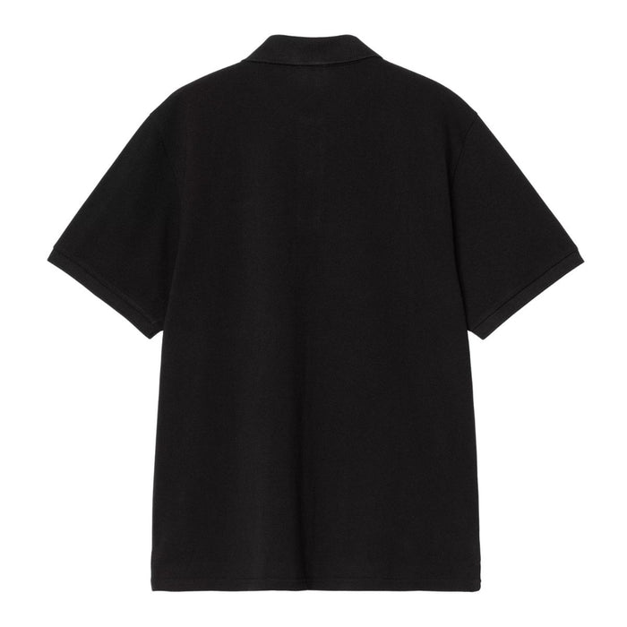 Carhartt WIP Carhartt Script Polo T-Shirt Black/White