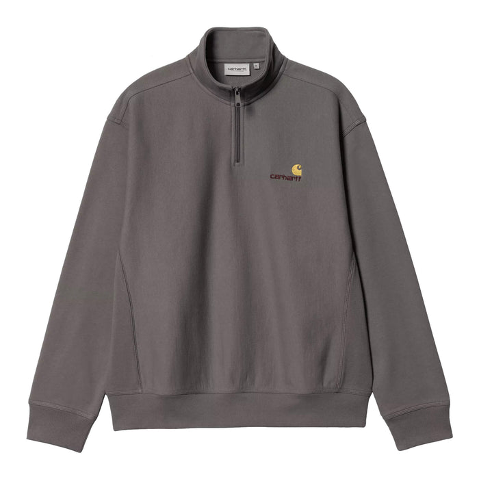 Carhartt WIP Half Zip American Script Crewneck Porphyry