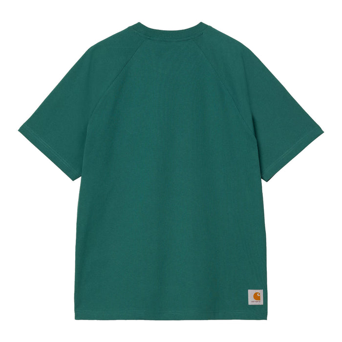 Carhartt WIP Logo T-Shirt Rainforest / Air Yellow