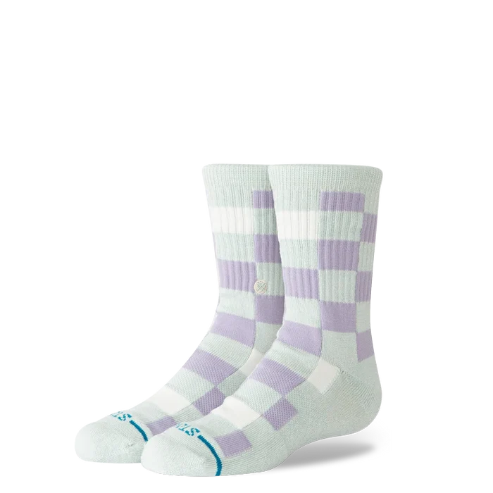 Stance Kids Chef Check Crew Socks front view