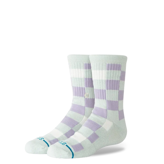 Stance Kids Chef Check Crew Socks front view