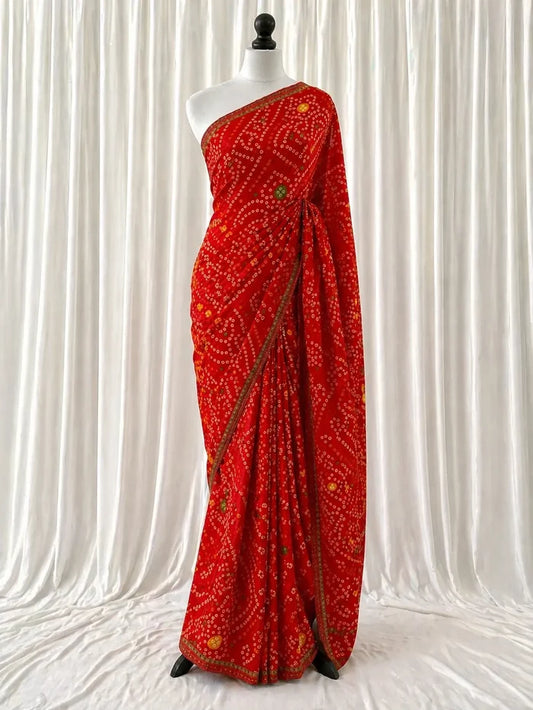 Chiffon Chunri: Surkh