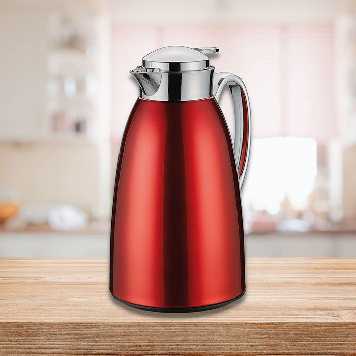 Cilio Venezia 1 Liter Insulated Flask, Stainless Steel Red