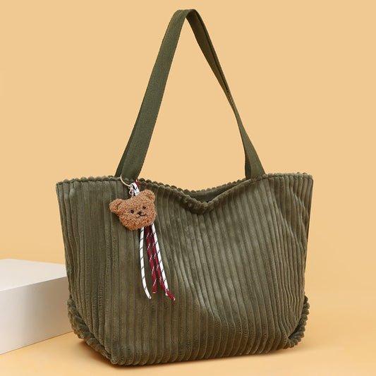 CL1671 - Retro Textured Tote Bag