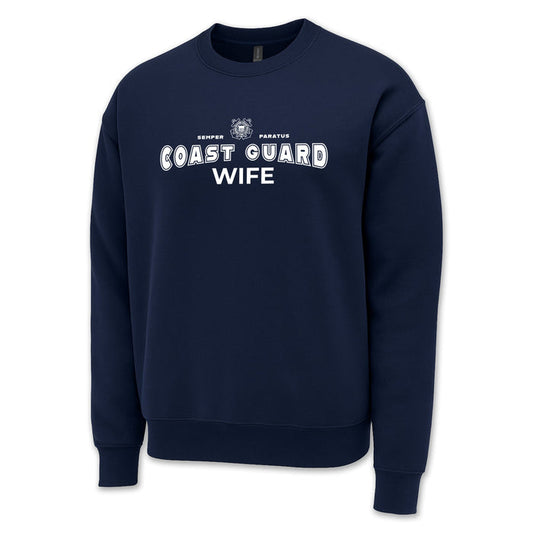 Coast Guard Wife Crewneck (Navy)