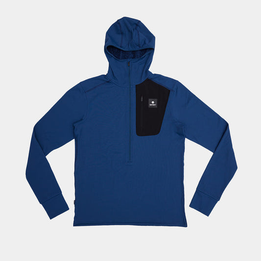 Saysky Combat Half Zip Fleece Hoodie Blue 219 SM35001