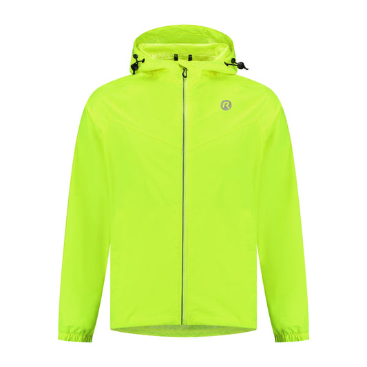 Rogelli Core Commuter regenjas unisex fluor voorkant.