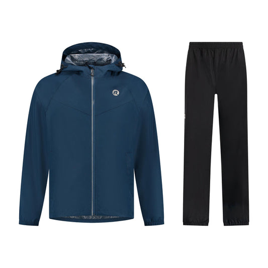 Rogelli Core Commuter regenpak unisex blauw voorkant.