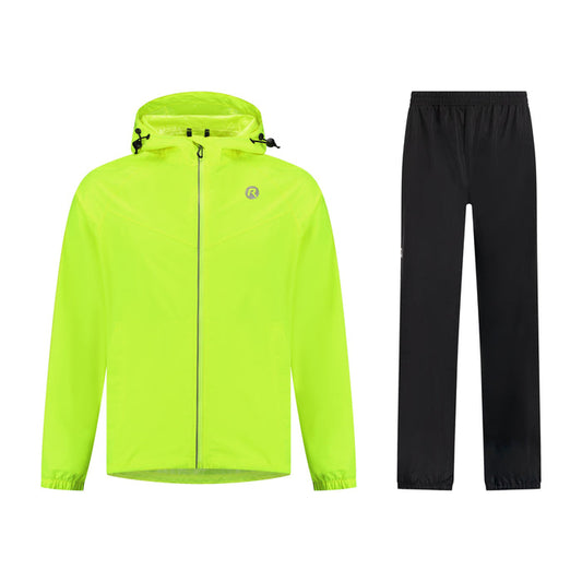 Rogelli Core Commuter regenpak unisex fluor voorkant.