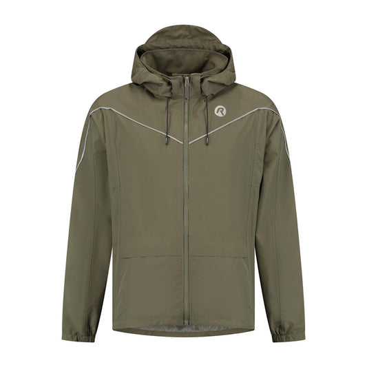 Rogelli Essential Commuter regenjas groen voorkant.