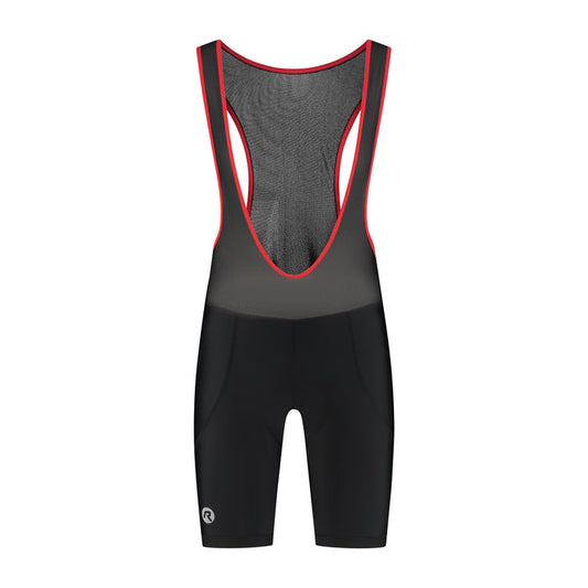 Rogelli Core korte fietsbroek heren zwart en rood voorkant.