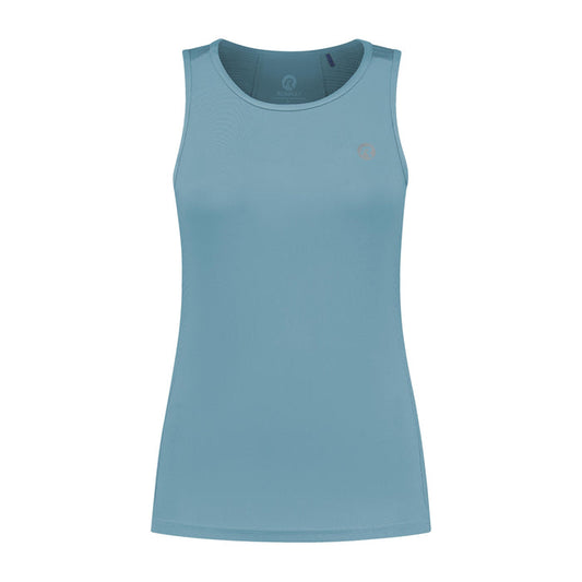 Rogelli Core mouwloos hardloopshirt dames lichtblauw voorkant.