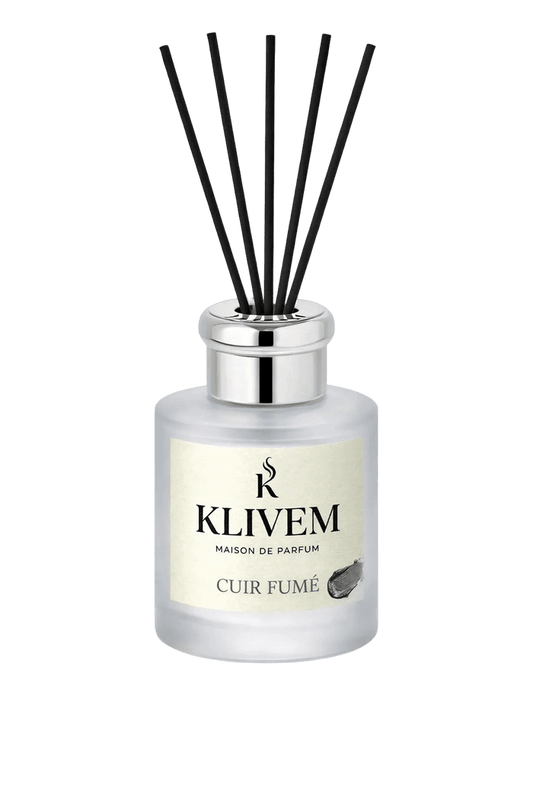 Cuir Fumé Reed Diffuser 125ml luxury reed diffuser by Klivem
