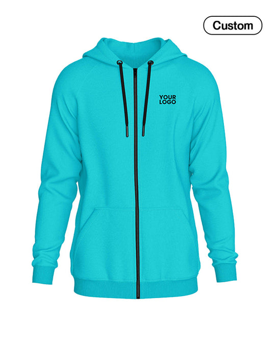 Custom Full-Zip Hoodie - Solid Design - Personalized Hoodie - UNISWIFT USA