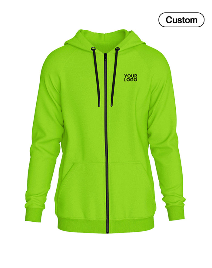 Custom Full-Zip Hoodie - Solid Design - Personalized Top - UNISWIFT USA