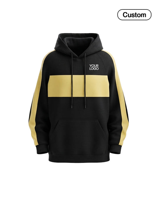 Custom Premium Hoodie - Contrast Chest Panel - Personalized Top - UNISWIFT USA