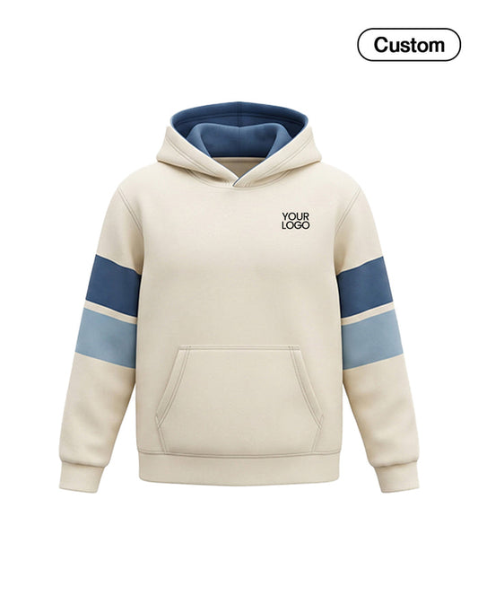 Custom Premium Hoodie - Contrast Sleeve Bands - Personalized - UNISWIFT USA