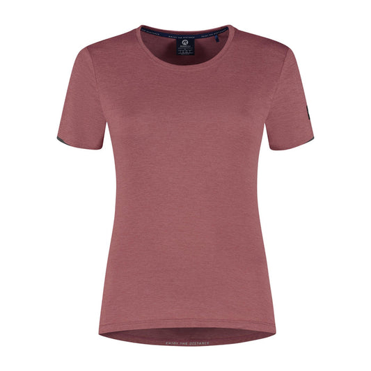 Rogelli Distance hardloopshirt korte mouw dames chutney voorkant.