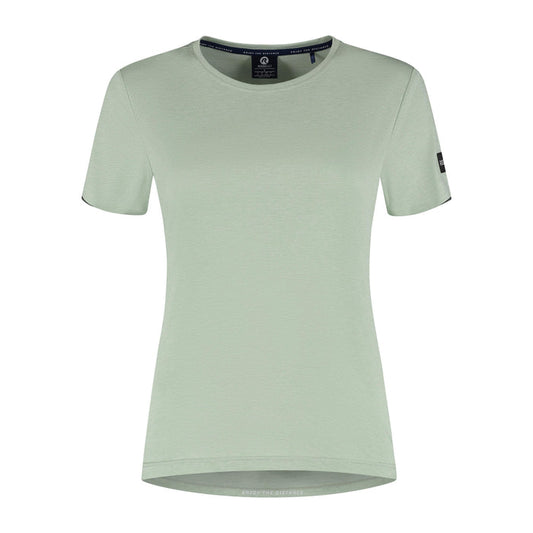Rogelli Distance hardloopshirt korte mouw dames mint voorkant.