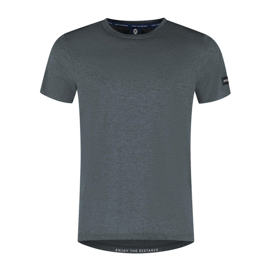 Rogelli Distance hardloopshirt korte mouw heren blauw voorkant.