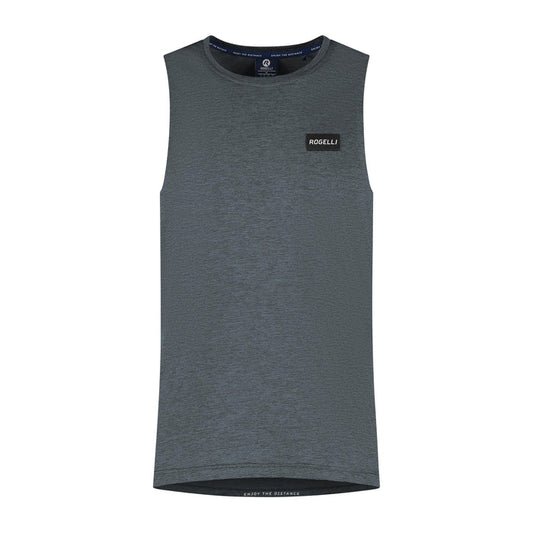 Rogelli Distance mouwloos hardloopshirt heren blauw voorkant.