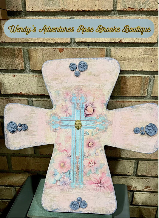DIY Home Decor - Wall Art, Wooden Cross Door Hanger, 16X16”