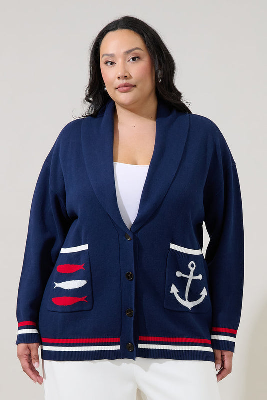 Dockside Shawl Collar Cardigan Curve