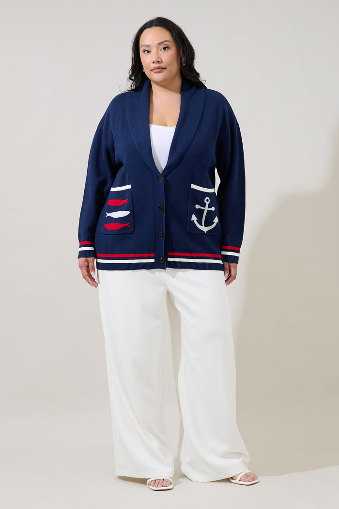 Dockside Shawl Collar Cardigan Curve