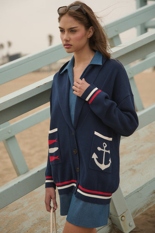 Dockside Shawl Collar Cardigan