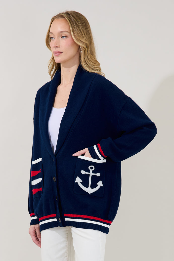 Dockside Shawl Collar Cardigan