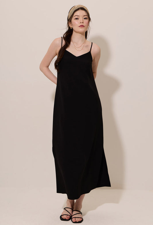 Double V-Neck Slip Dress