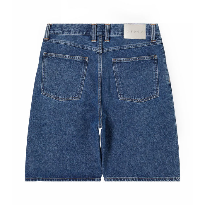 Edwin Tyrell Short Blue Mid Marble Wash