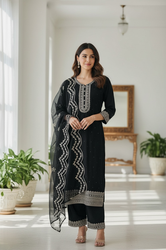 Elegant modal silk Kurti set For Women Tunic By Kurti Connection USA by Kurti Connection USA